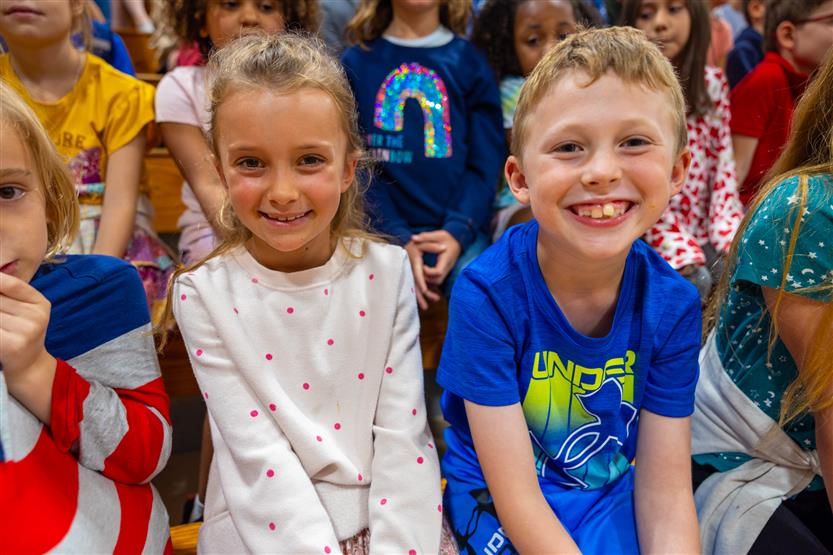 Students at a pep rally
